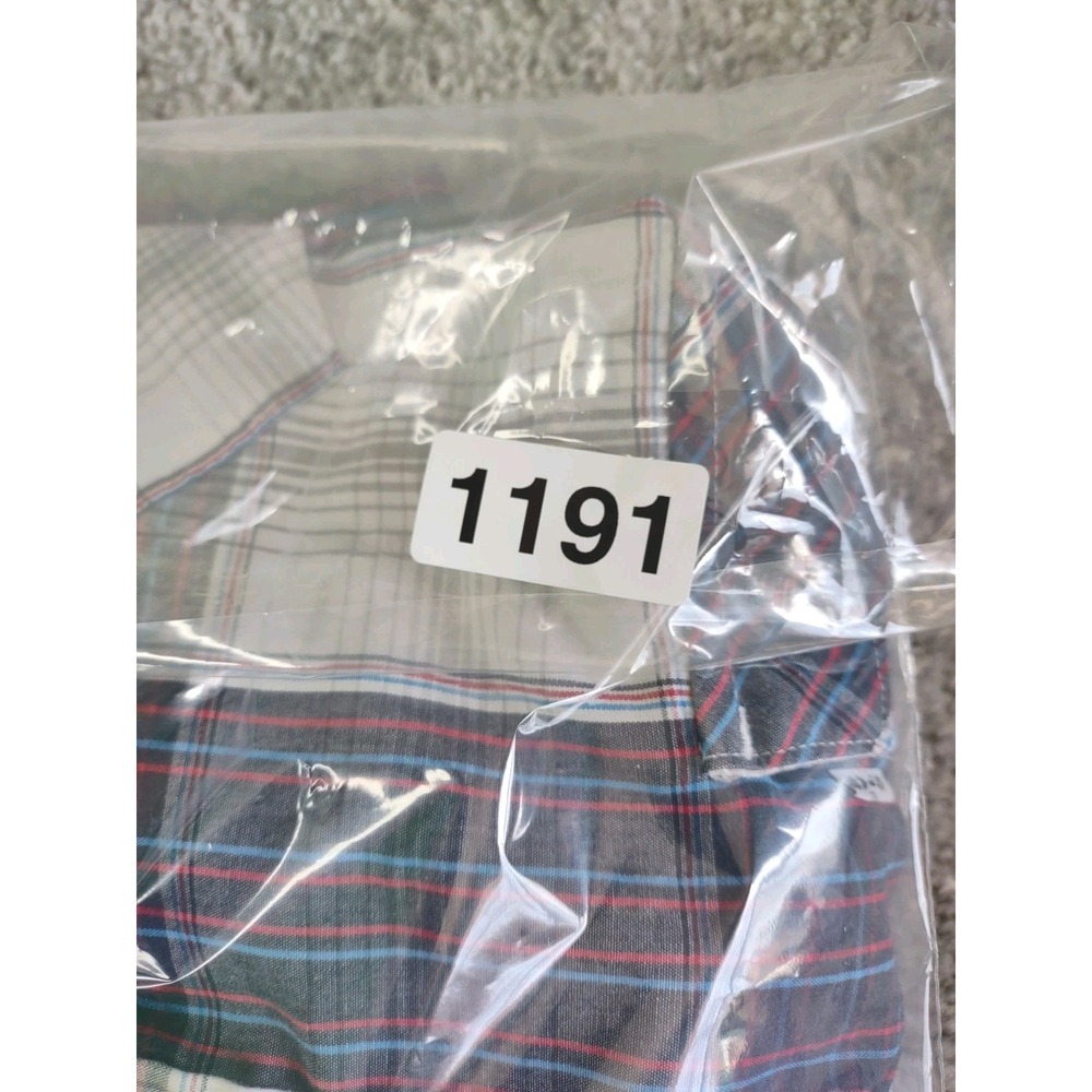 Levi's Western Pearl Snap Shirt Men‎ Large Modern Plaid Gray Red Blue Western - Picture 10 of 10